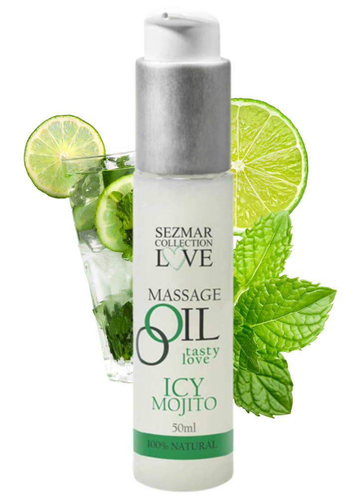 Huile de massage comestible mojito menthe 50ml - SEZ005